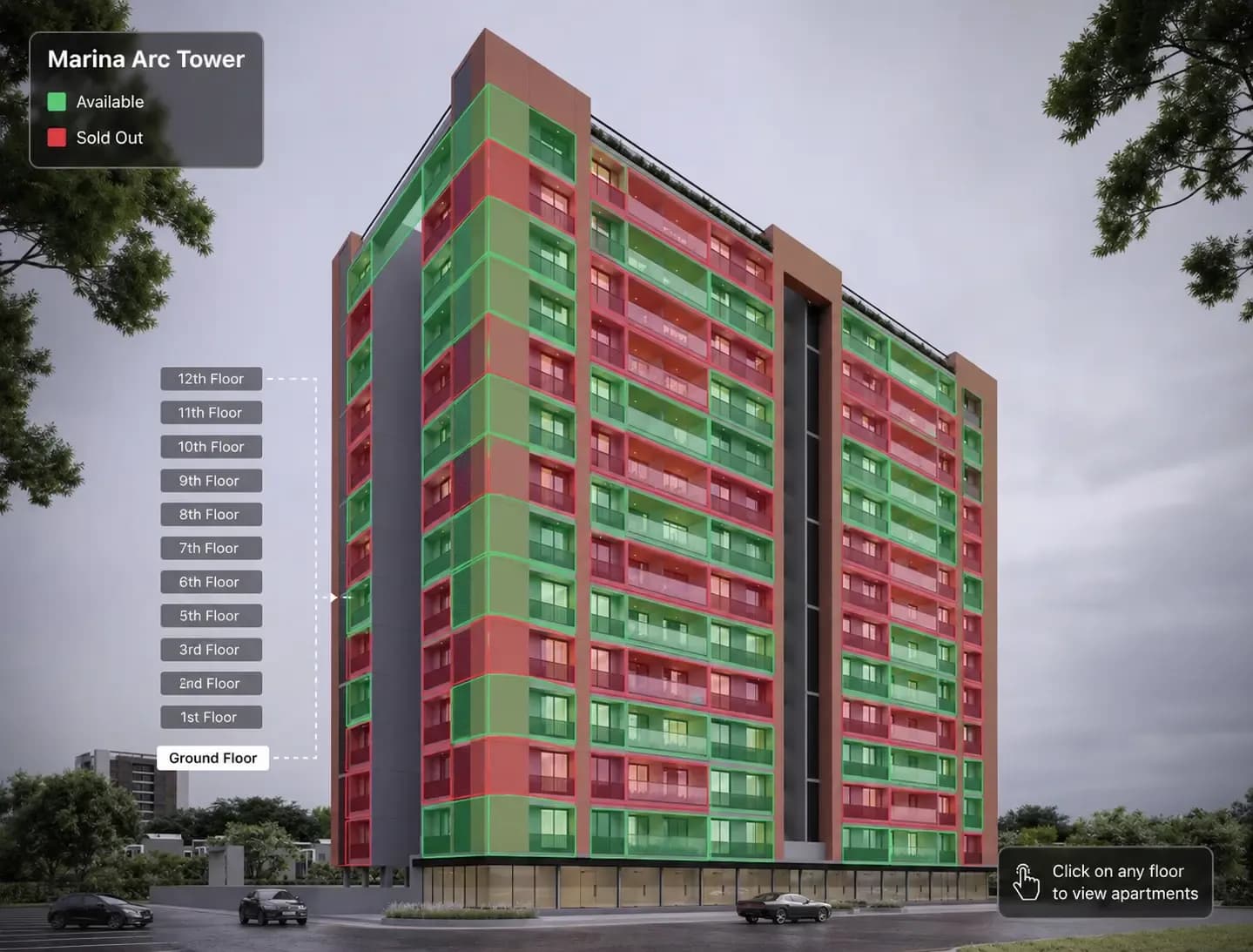 apartment building tower